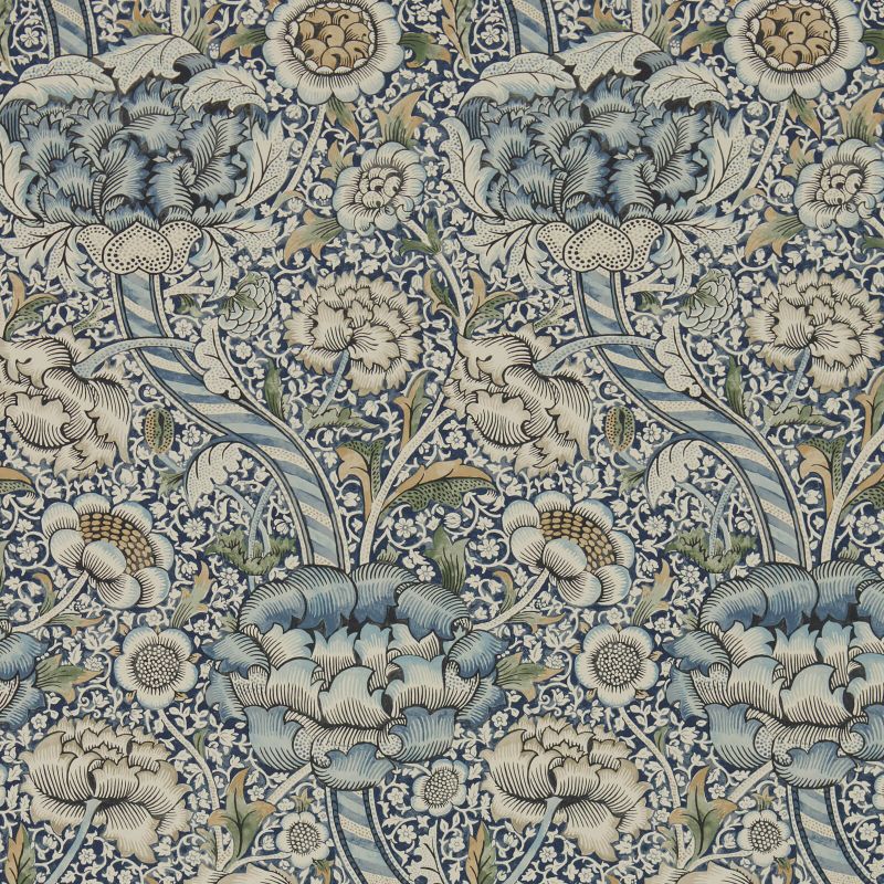 Wandle Wallpaper - Blue/Stone - Morris & Co - 216805