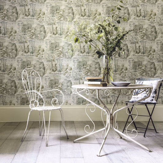 Waterperry Wallpaper - Gilver/Linen - Sanderson - DWAP216281 - Morris Wallpaper