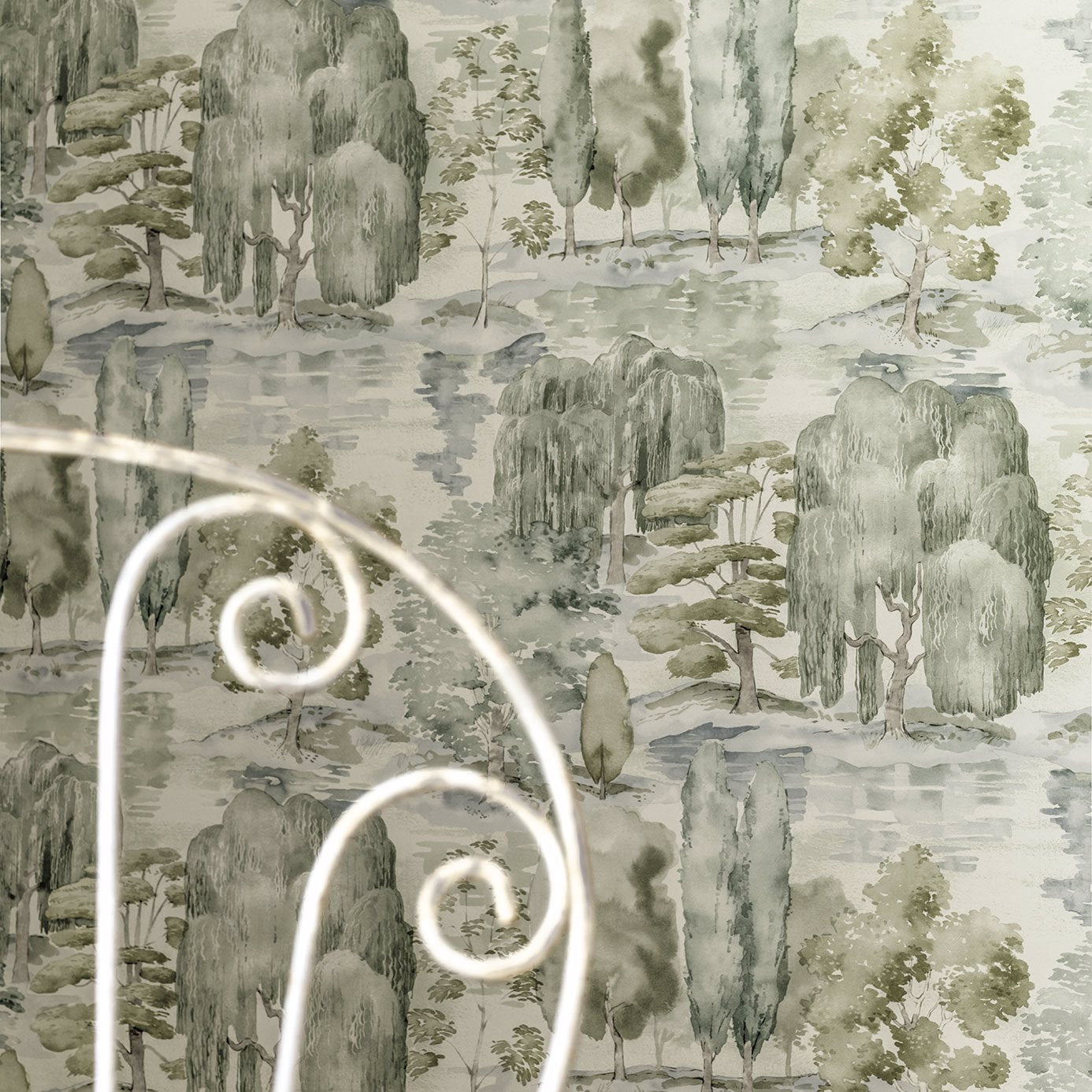 Waterperry Wallpaper - Willow/Olive - Sanderson - DWAP216283 - Morris Wallpaper