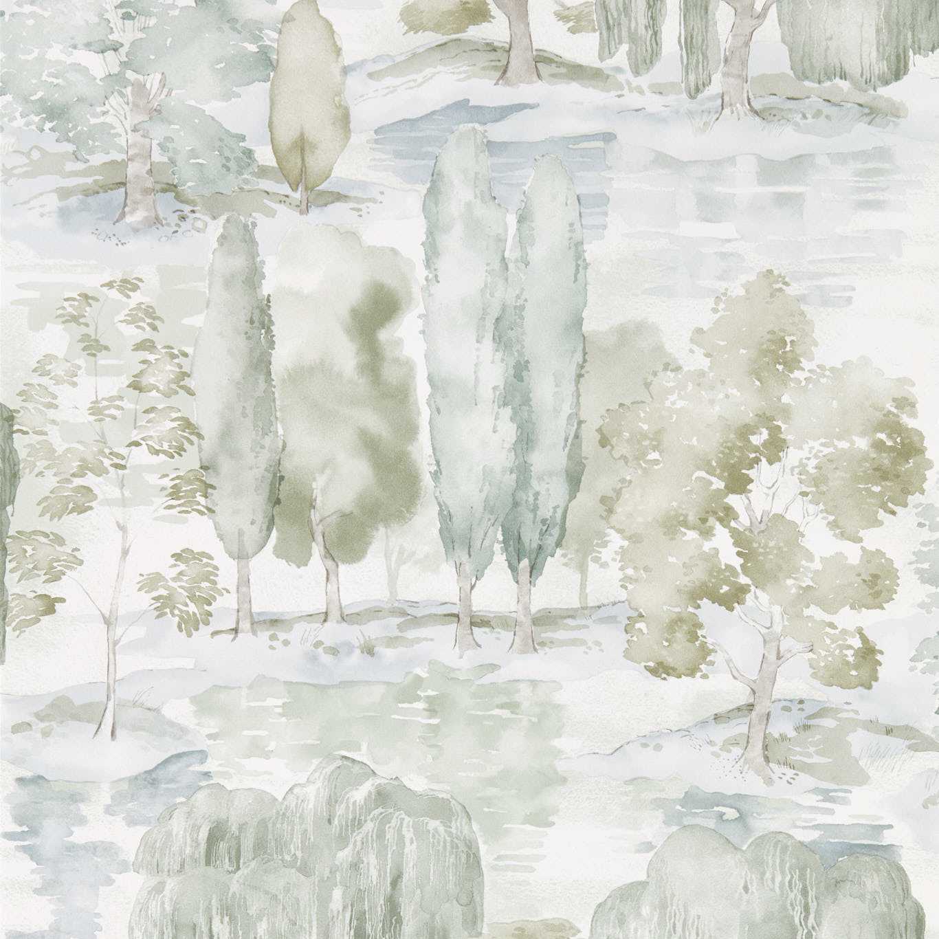 Waterperry Wallpaper - Willow/Olive - DWAP216283