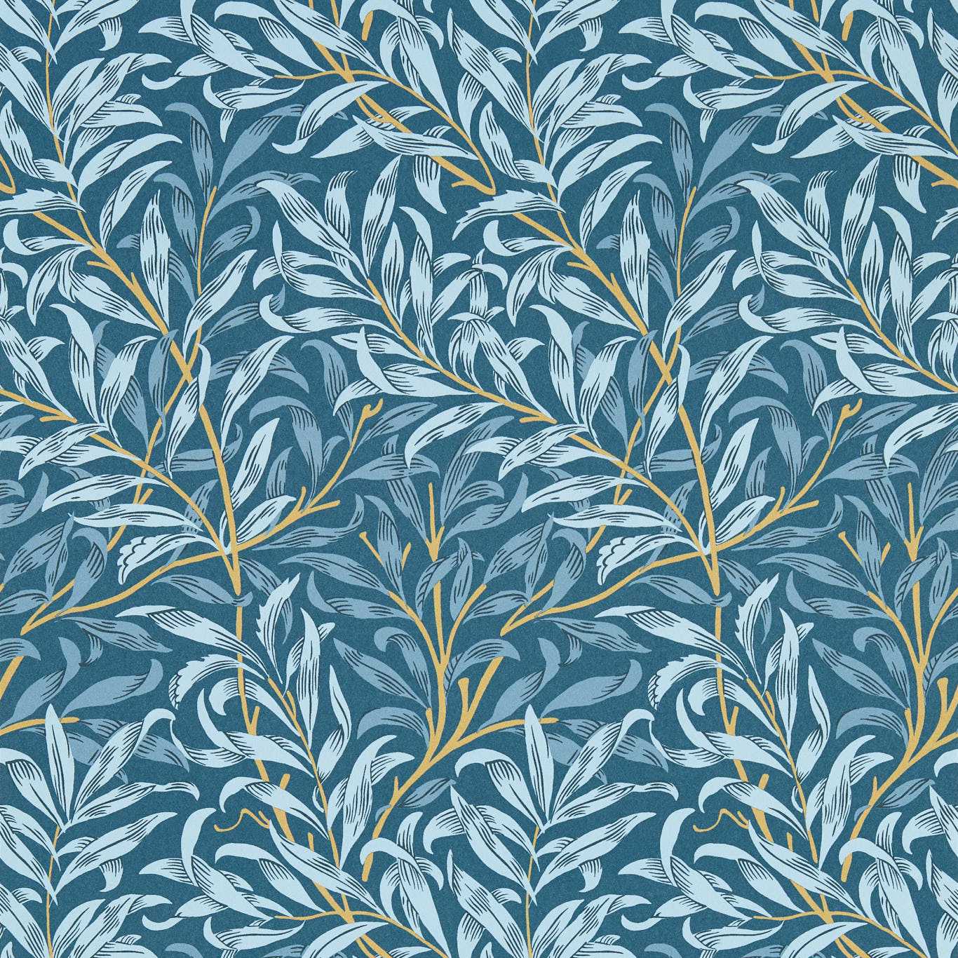 Willow Boughs Wallpaper - Denim - Clarke & Clarke - W0172/01 - Morris Wallpaper