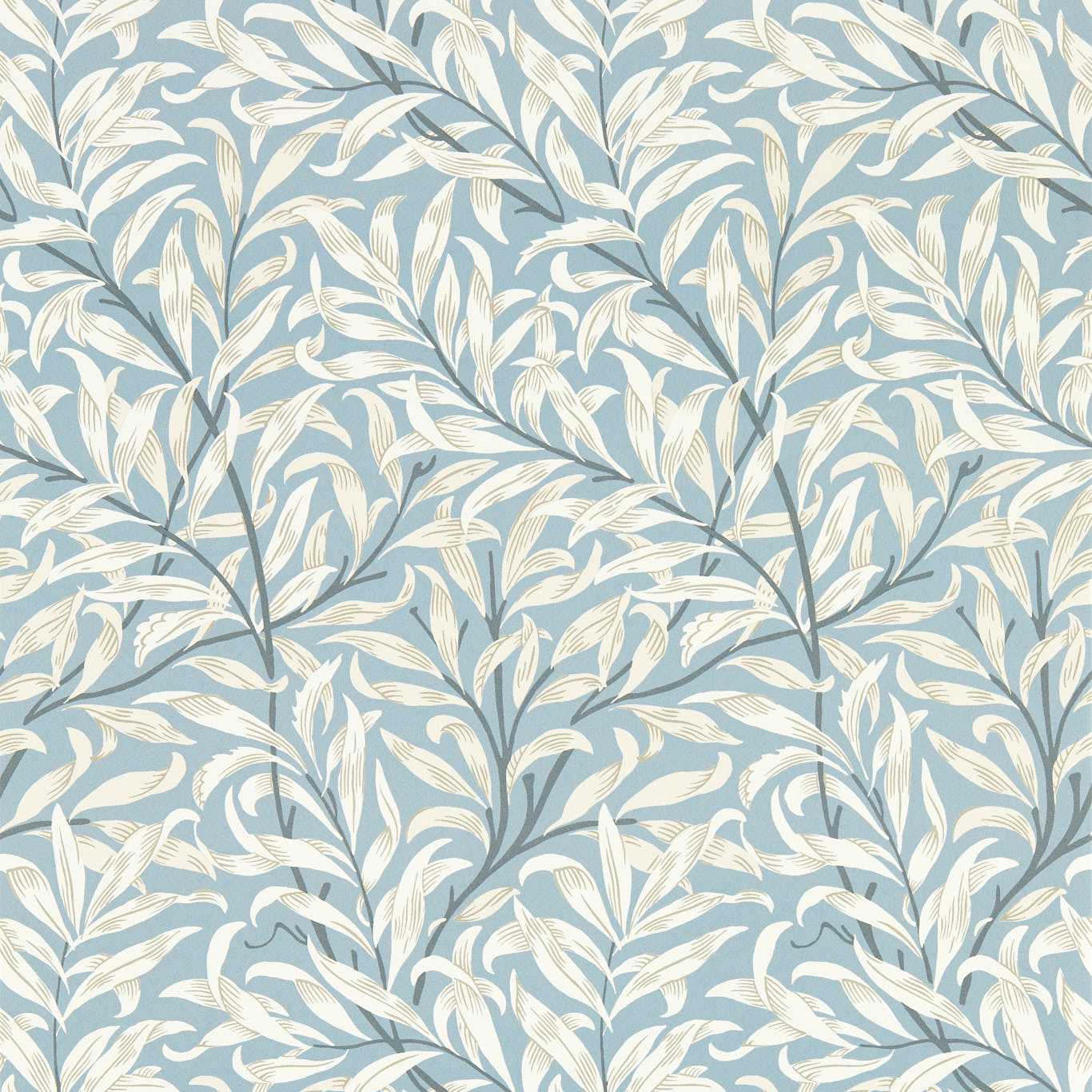 Willow Boughs Wallpaper - Dove - Clarke & Clarke - W0172/02 - Morris Wallpaper