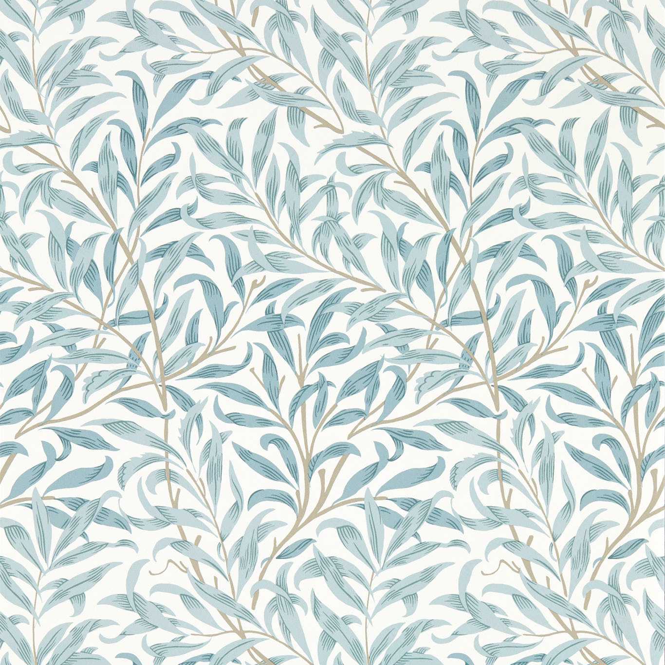 Willow Boughs Wallpaper - Mineral - Clarke & Clarke - W0172/04 - Morris Wallpaper