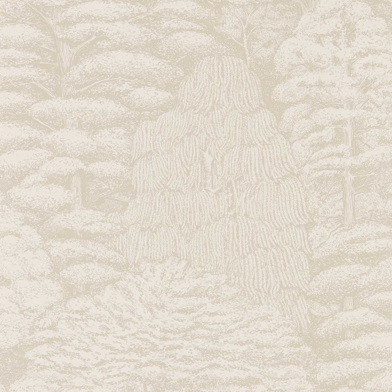 Woodland Toile Wallpaper - Ivory/Neutral - DWOW215717