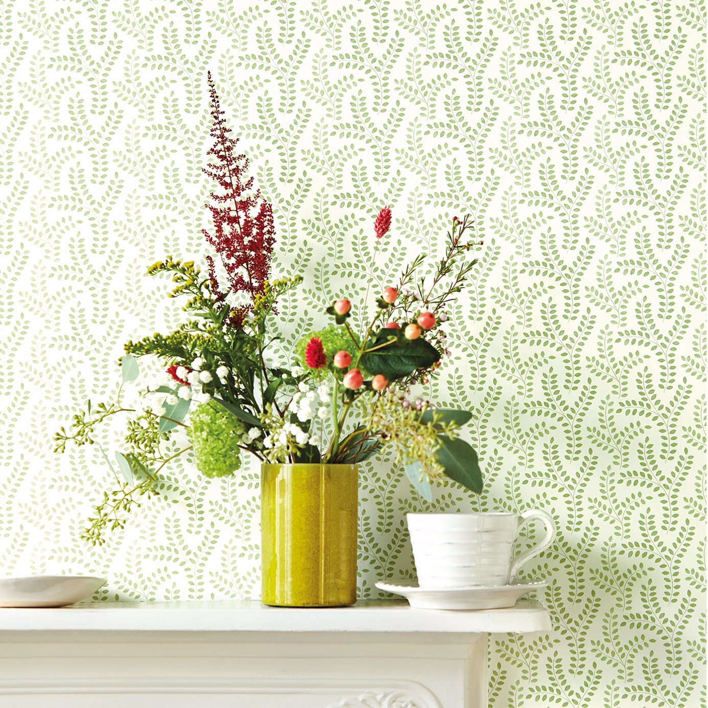 Yarton Wallpaper - Cornflower Blue - Sanderson - DLMW216886 - Morris Wallpaper