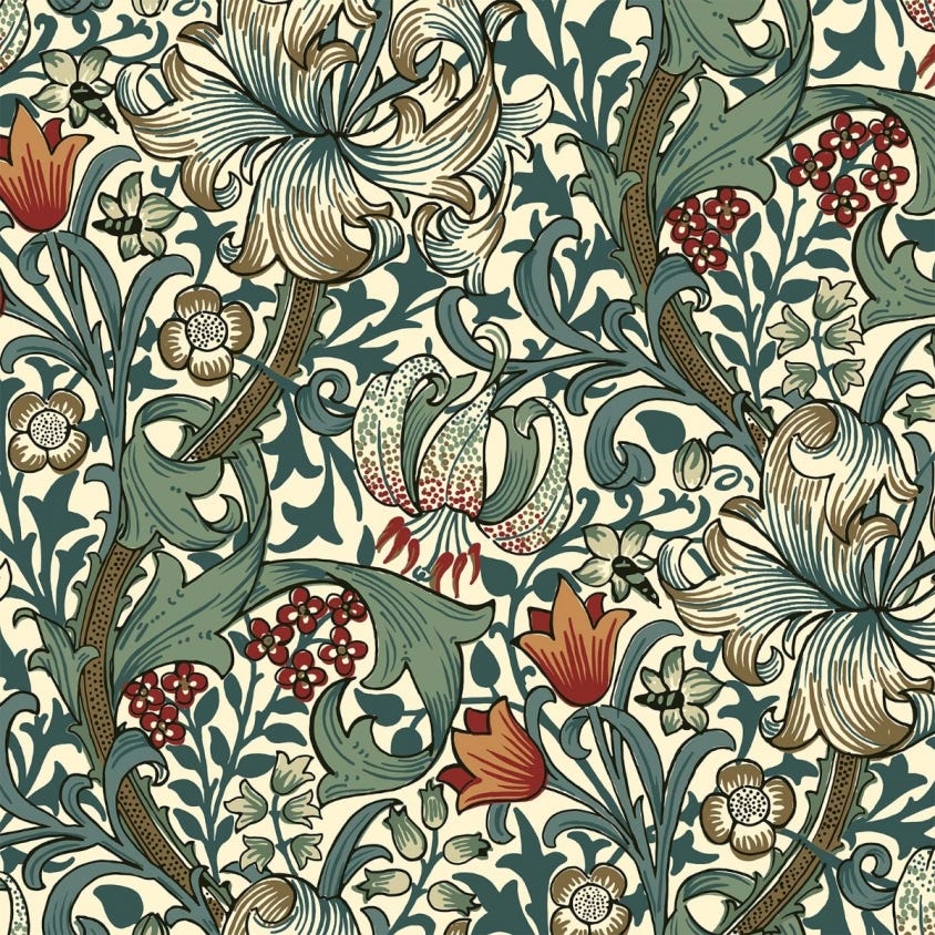 Golden Lily Wallpaper by Morris & Co.
