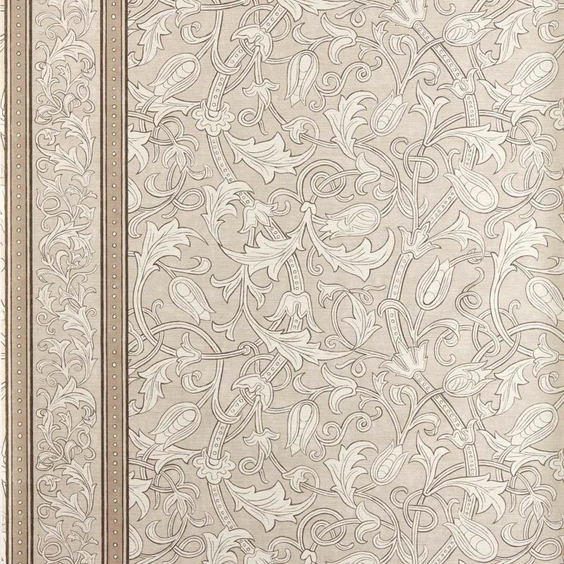 Etched Scrolling Tulip Wallpaper - Sample