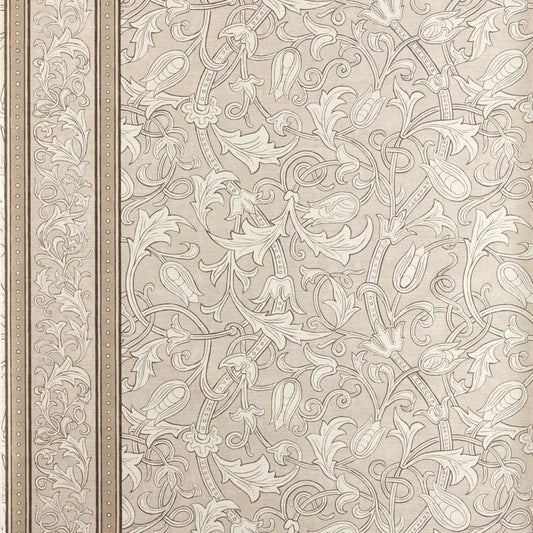 Etched Scrolling Tulip Wallpaper