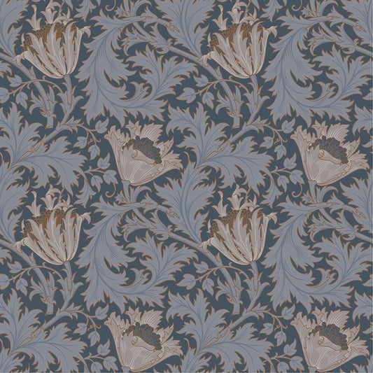 82006 - Anemone Wallpaper - Blue Red - Midbec