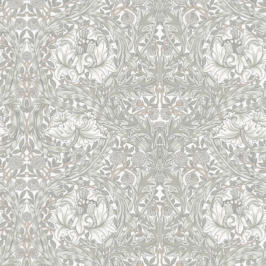 82022 - African Marigold Wallpaper - White - Midbec