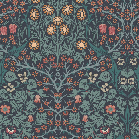 Blackthorn Wallpaper - Navy - 124251 - William Morris AH