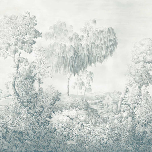 Highgrove Arboretum Wallpaper - Ether Blues - DHIP217513