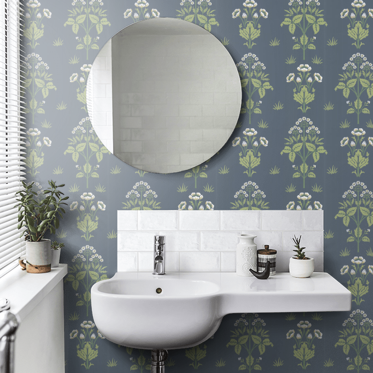 Meadow Sweet Wallpaper - Aegean Blue - 217382 - Morris Wallpaper WD