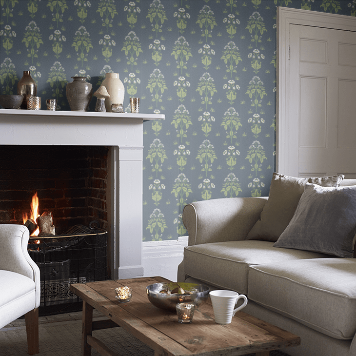 Meadow Sweet Wallpaper - Aegean Blue - 217382 - Morris Wallpaper WD