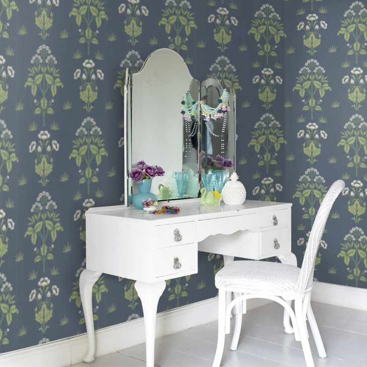 Meadow Sweet Wallpaper - Aegean Blue - 217382 - Morris Wallpaper WD