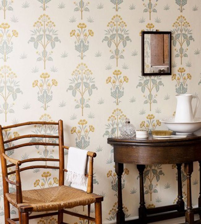 Meadow Sweet Wallpaper - Gold/Slate - 210349 - Morris & Co