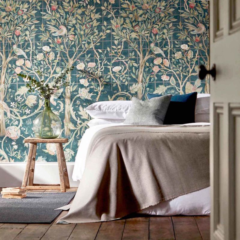 Melsetter Wallpaper - Indigo Rose - 216706 - Morris & Co