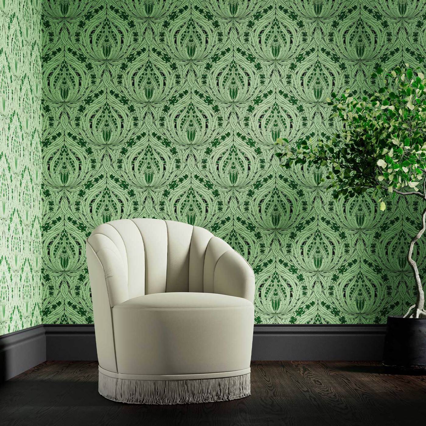 Mildmay Wallpaper - Goblin Green - 510012 - Morris & Co