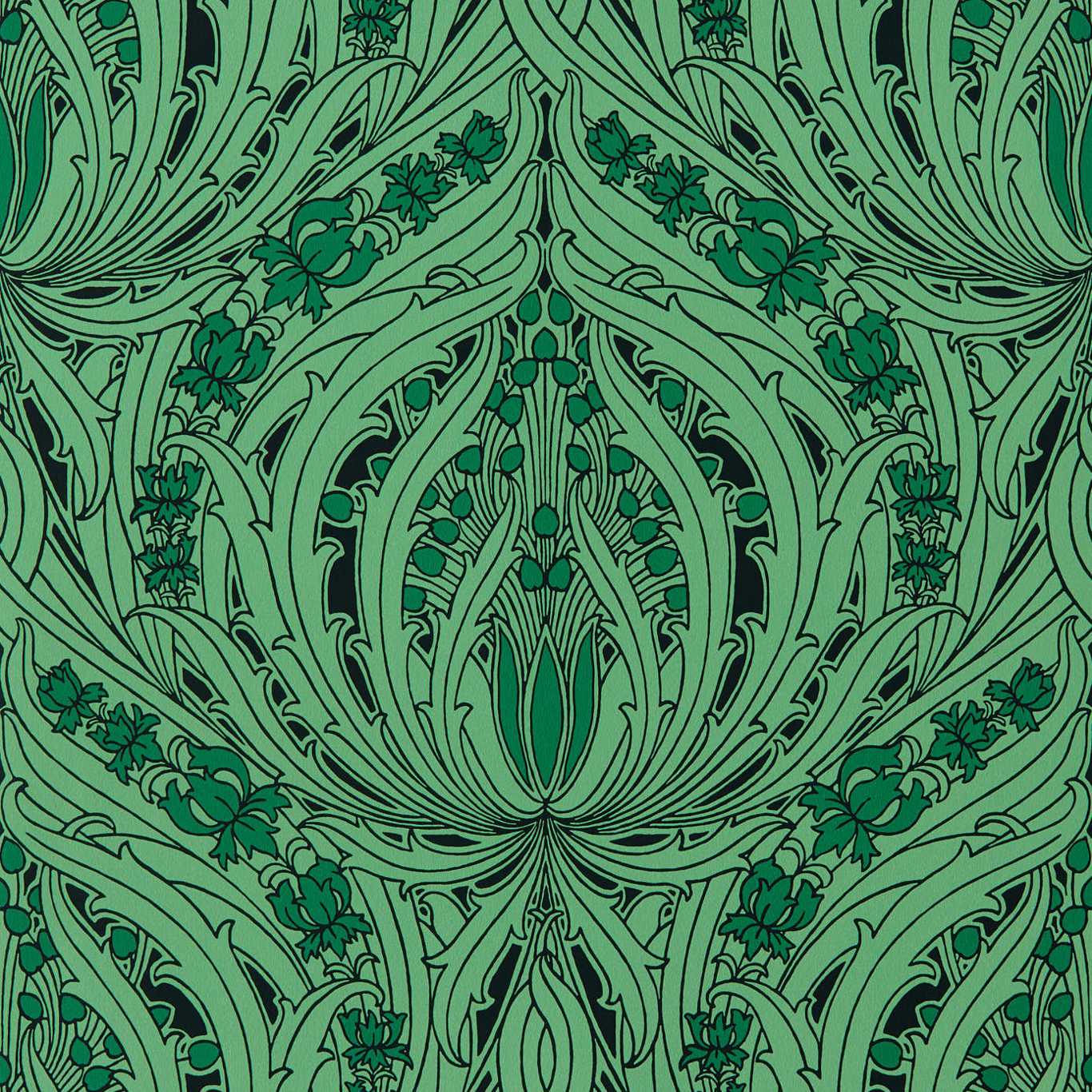 Mildmay Wallpaper - Goblin Green - 510012 - Morris & Co