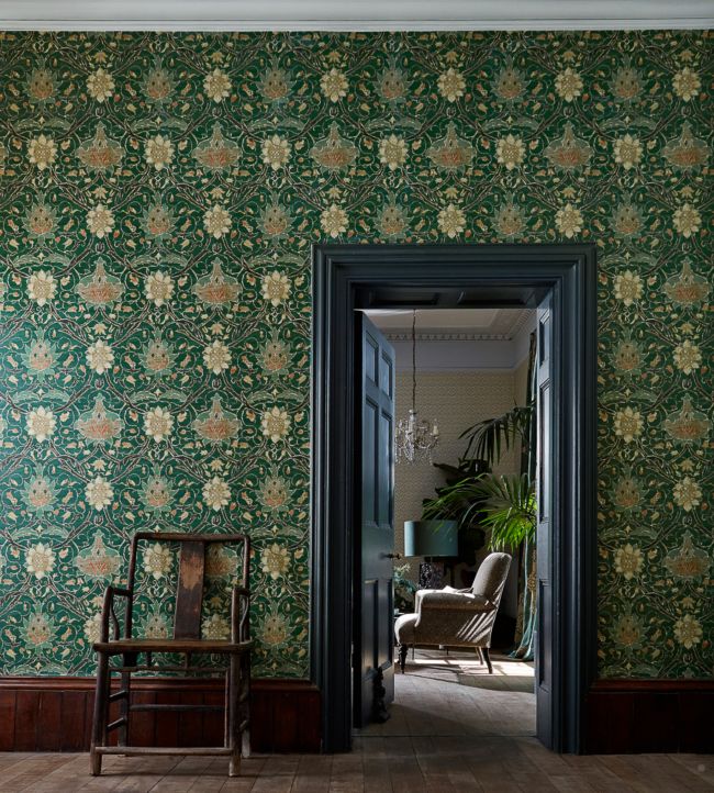 Montreal Wallpaper - Forest/Teal - 216432 - Morris & Co