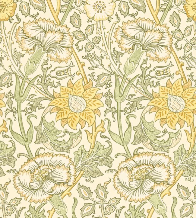 Pink & Rose Wallpaper - Cowslip/Fennel - 212569 - Morris & Co