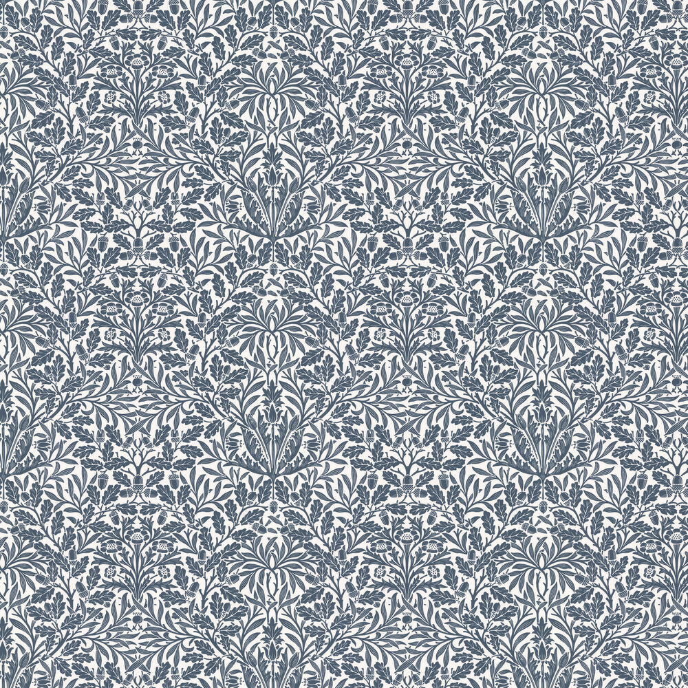 Pure Acorn Wallpaper - Denim Blue - 217400 - Morris Wallpaper WD