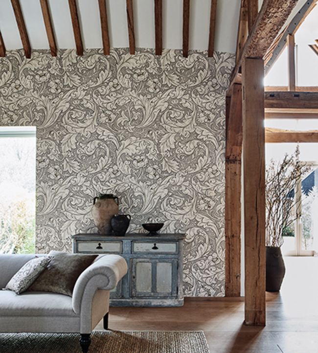 Pure Bachelors Button Wallpaper - Stone/Linen - 216050 - Morris & Co