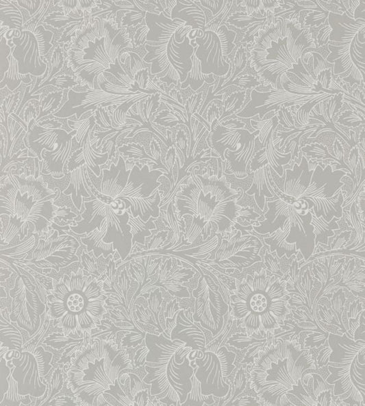 Pure Poppy Wallpaper - Dove/Chalk - 216032 - Morris & Co