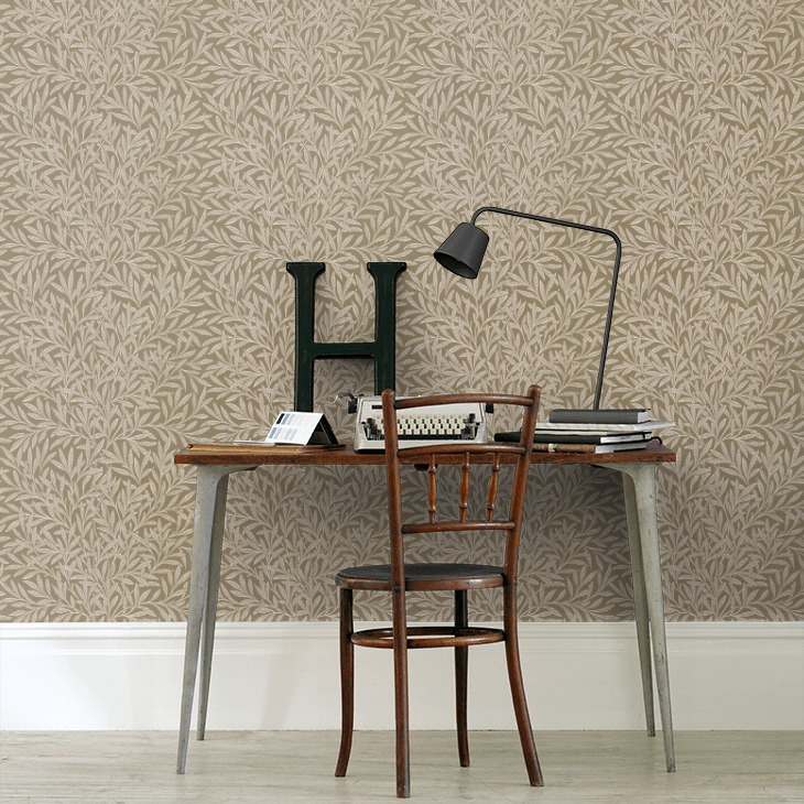 Willow Wallpaper - Olive - 217393 - Morris Wallpaper WD
