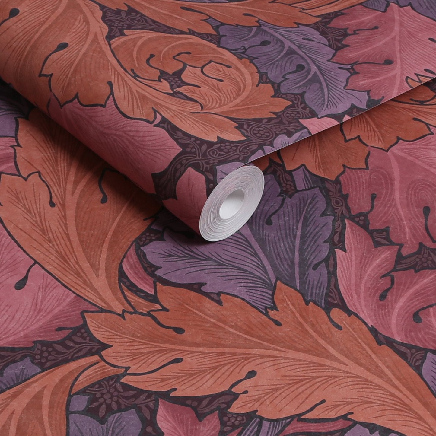 Acanthus Wallpaper - Plum - 124223 - William Morris AH - Premier Wallcovering