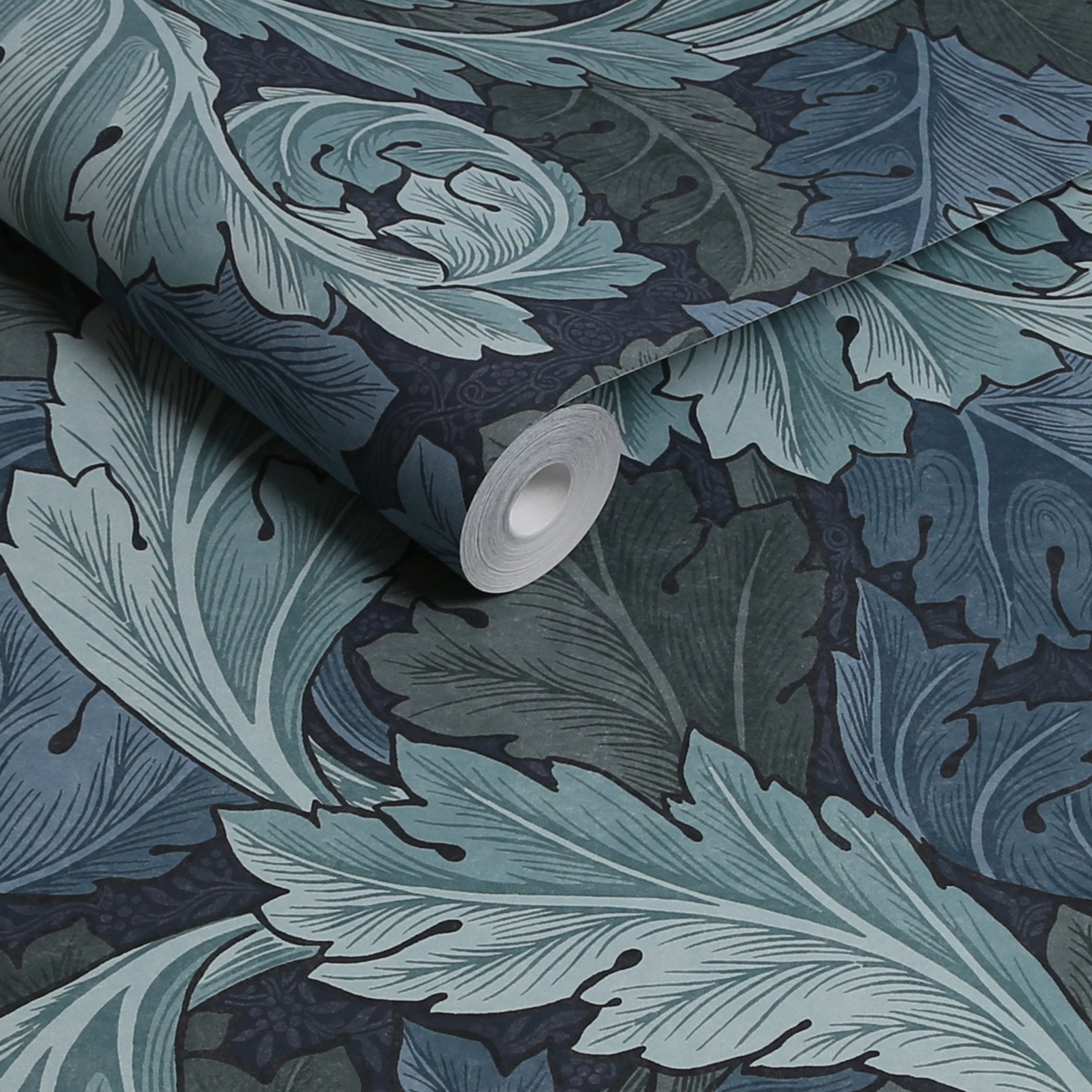 Acanthus Wallpaper - Blue - 124225 - William Morris AH - Premier Wallcovering