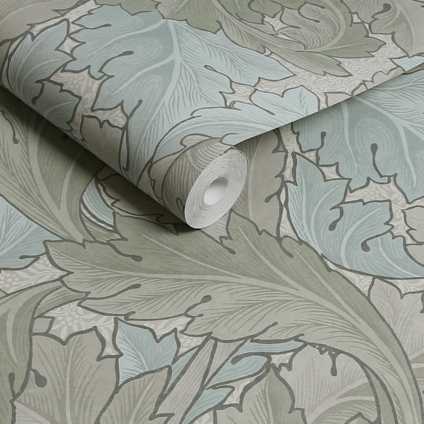 Acanthus Wallpaper - Sage & Duck Egg - 124228 - William Morris AH - Premier Wallcovering