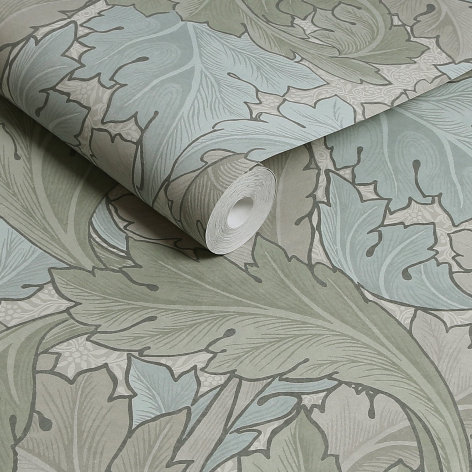 Acanthus Wallpaper - Sage & Duck Egg - 124228 - William Morris AH - Premier Wallcovering