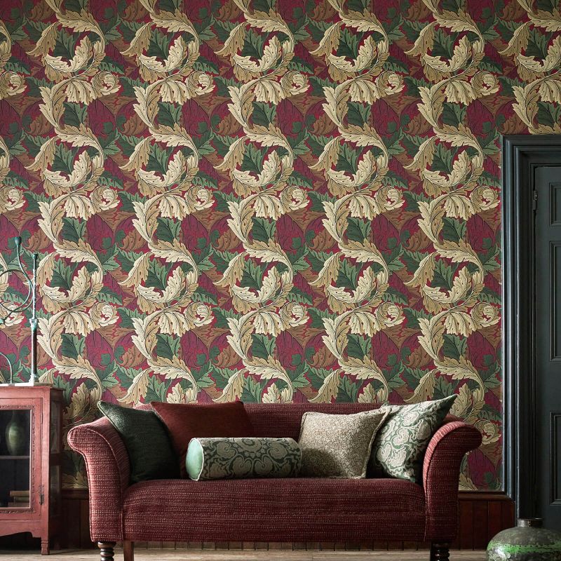 Acanthus Wallpaper - Charcoal/Grey - Morris & Co - 216442