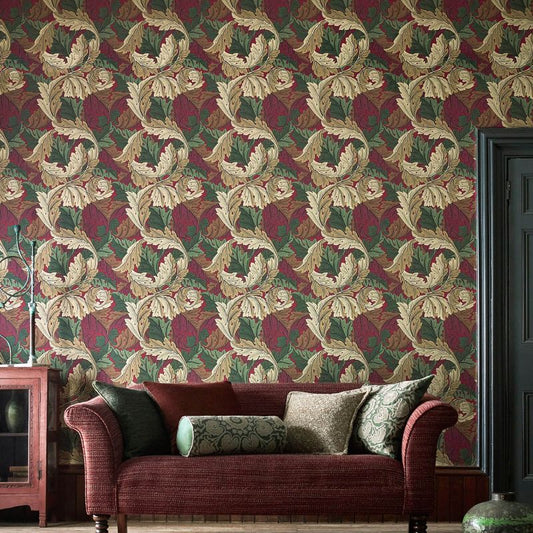 Acanthus Wallpaper - Charcoal/Grey - Morris & Co - 216442