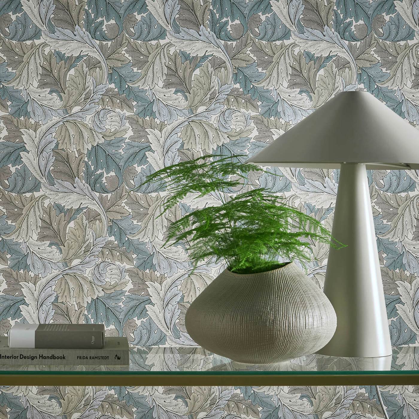 Acanthus Wallpaper - Slate - Clarke & Clarke - W0175/02 - Morris Wallpaper