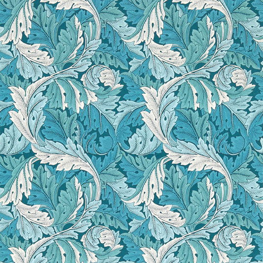 Acanthus Wallpaper - Teal - Clarke & Clarke - W0175/04 - Morris Wallpaper