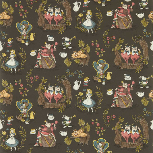 Alice In Wonderland Wallpaper - Chocolate - DDIW217288