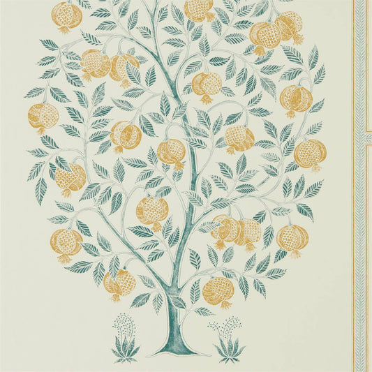 Anaar Tree Wallpaper - English Grey/Woad - DCPW216792