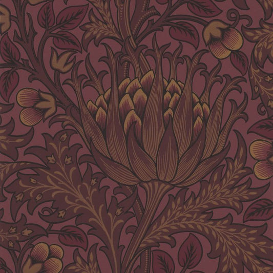 Artichoke Wallpaper - Wine - Morris & Co - 210355