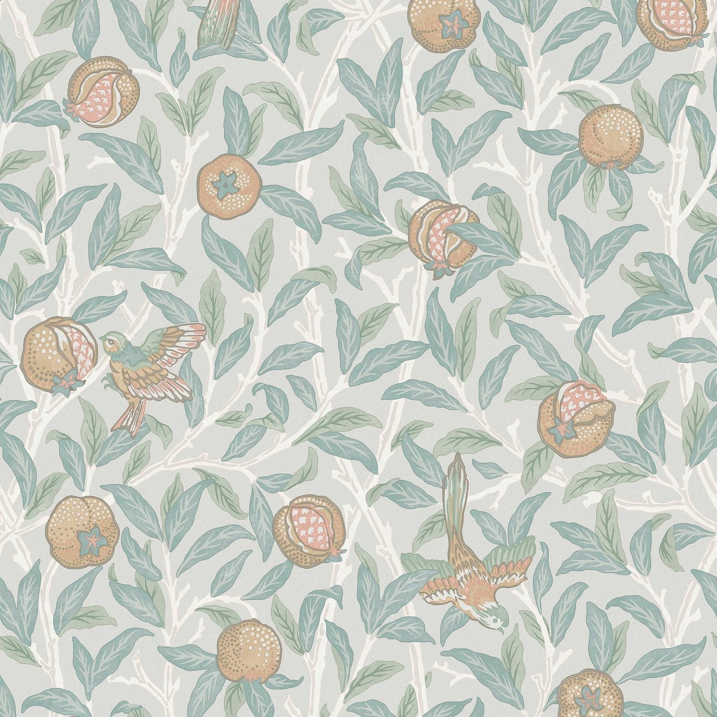 Bird & Pomegranate Wallpaper - Duck Egg - 124261 - William Morris AH - Premier Wallcovering