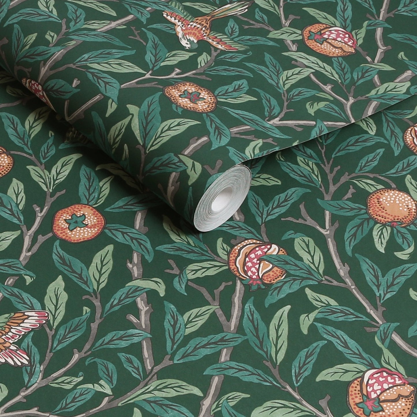 Bird & Pomegranate Wallpaper - Deep Green - 124260 - William Morris AH - Premier Wallcovering