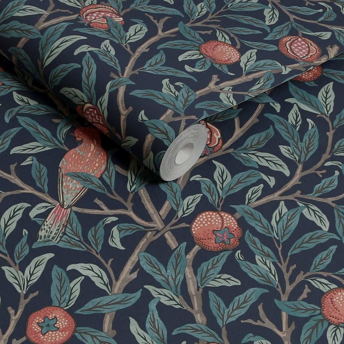 Bird & Pomegranate Wallpaper - Navy Blue - 124259 - William Morris AH - Premier Wallcovering