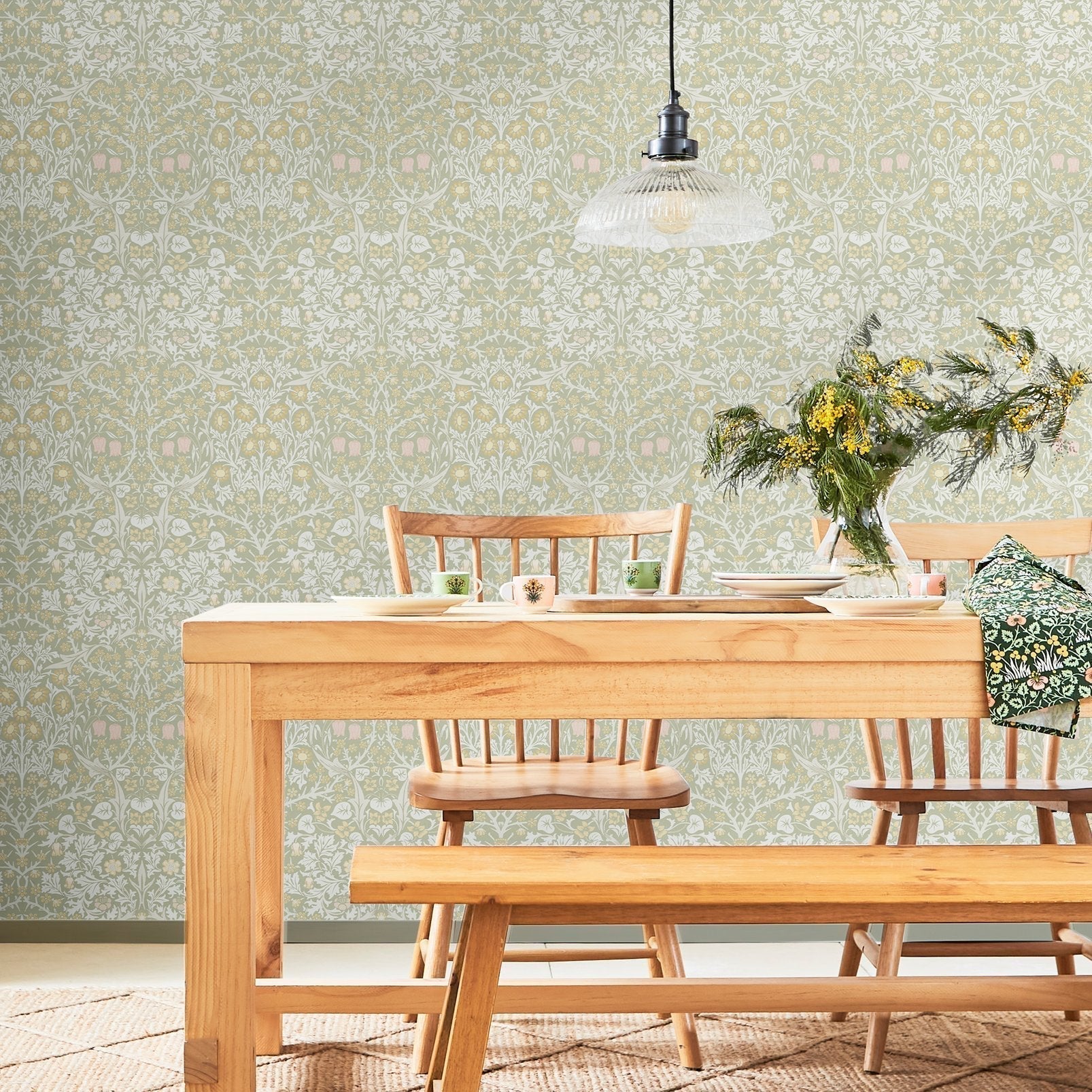 Blackthorn Wallpaper - Sage - 124253 - William Morris AH - Premier Wallcovering