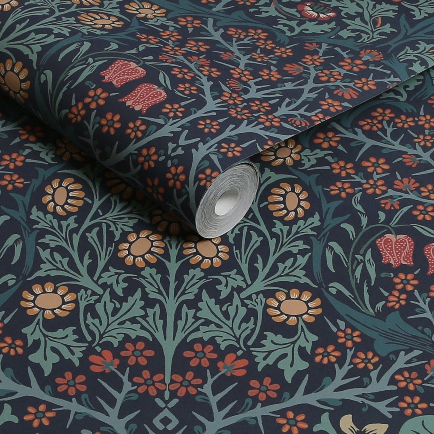 Blackthorn Wallpaper - Navy - 124251 - William Morris AH - Premier Wallcovering