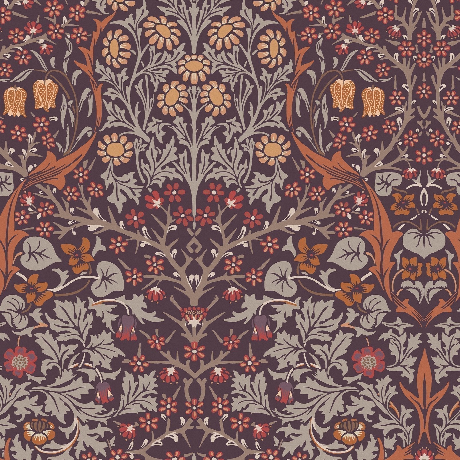 Blackthorn Wallpaper - Plum - 124249 - William Morris AH - Premier Wallcovering