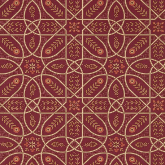 Brophy Trellis Wallpaper - Russet Gold - Morris & Co - 216701