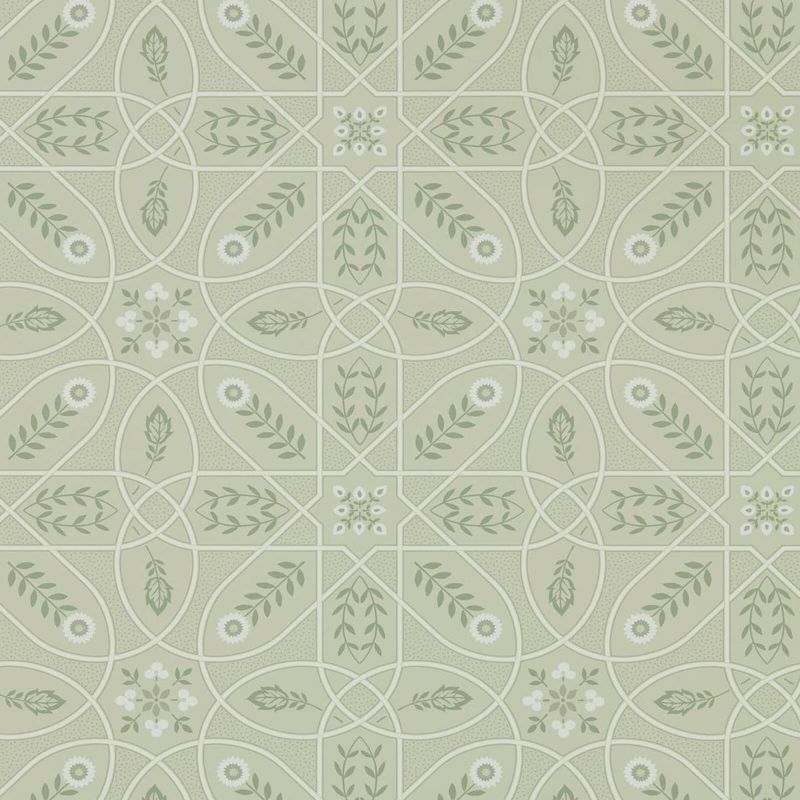 Brophy Trellis Wallpaper - Sage Linen - Morris & Co - 216702