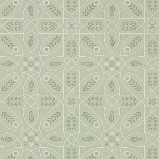 Brophy Trellis Wallpaper - Sage Linen - Morris & Co - 216702