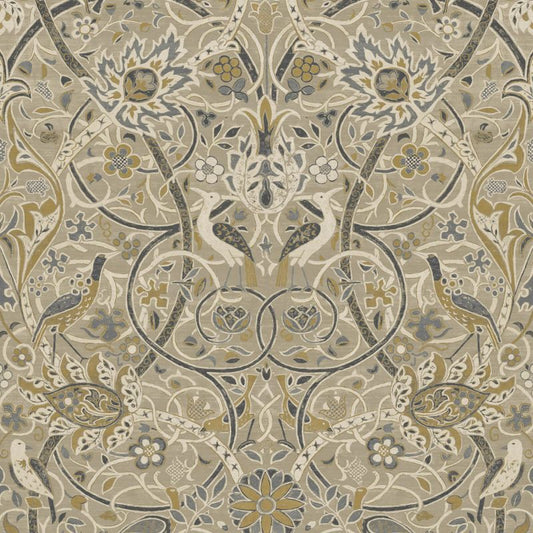 Bullerswood Wallpaper - Stone/Mustard - Morris & Co - 216447